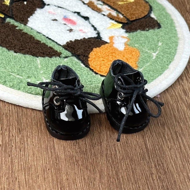 Jojedomo Compatible with Labubu Doll Shoes for 17cm Doll,Shoes Used for Labubu Accessories(P-Black) - Image 2